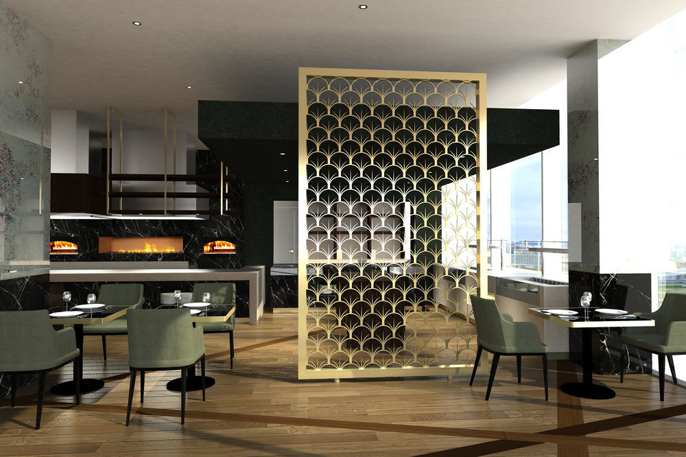 Doubletree By Hilton Minsk Hotel Bagian luar foto Interior of the restaurant